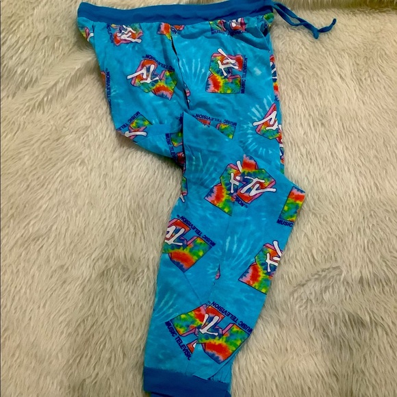 MTV Pants - MTV blue tie dye lounge pj pants